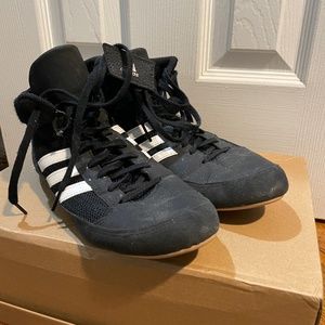 Adidas Men's HVC Wrestling Boxing Shoes - Black/White